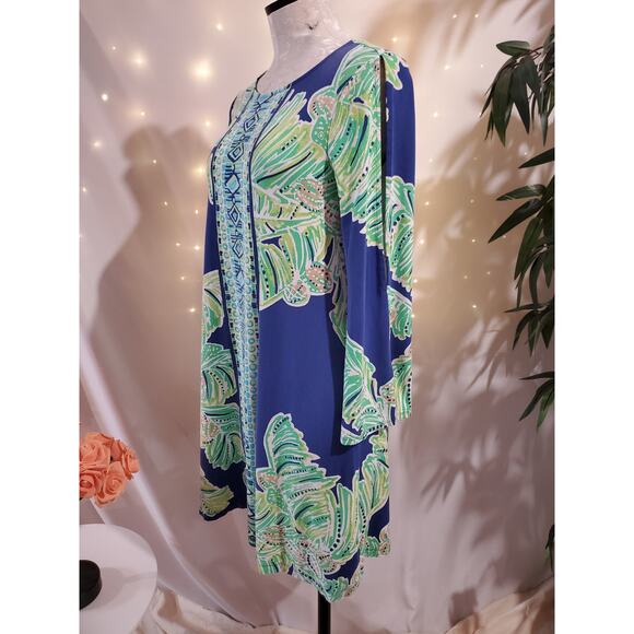 Lilly Pulitzer Latitude Adjustment Ophelia Jersey Swing Dress Size S Tropical - Picture 2 of 10